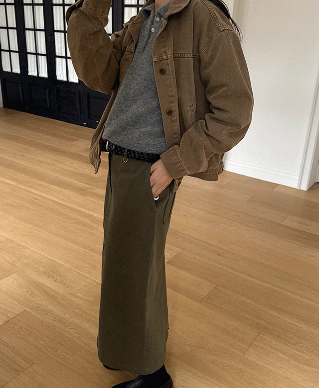 프리다 브라운 다잉 코튼 자켓┃오늘출발