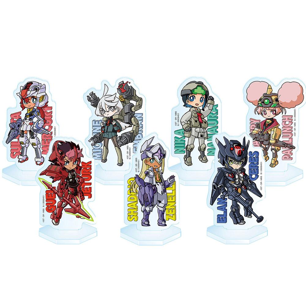 기동전사 건담 수성의 마녀 메카인형 아크릴 스탠드 7종세트 / 반다이 캡슐가챠 굿즈