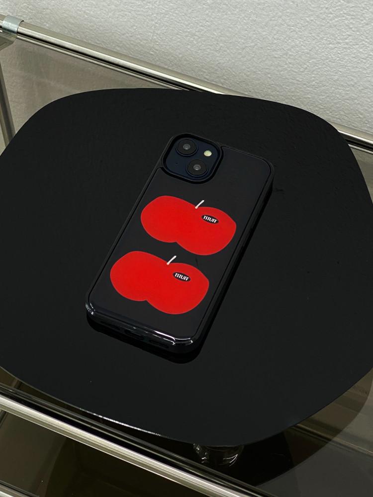 [에폭시 범퍼 케이스] 레드애플 블랙 아이폰 14