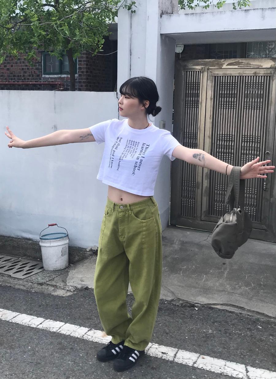 Life crop T 라이프 크롭 티