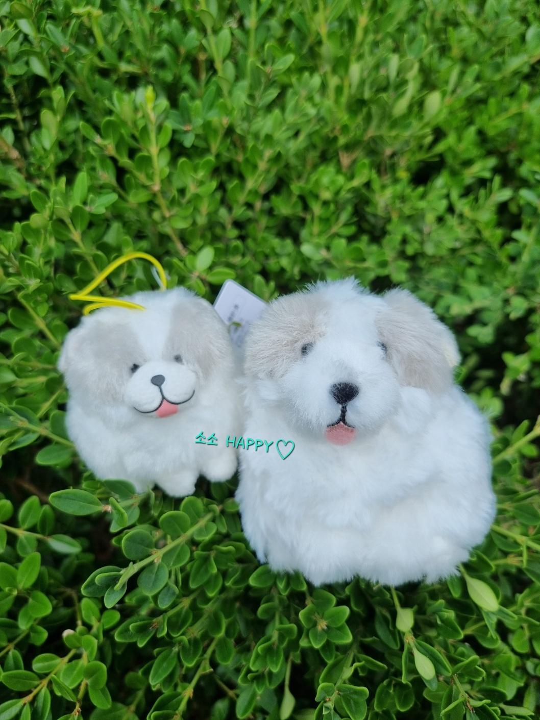 어뮤즈 강아지 키링 인형 / 그레이트피레니즈 동물 가방 고리 키체인