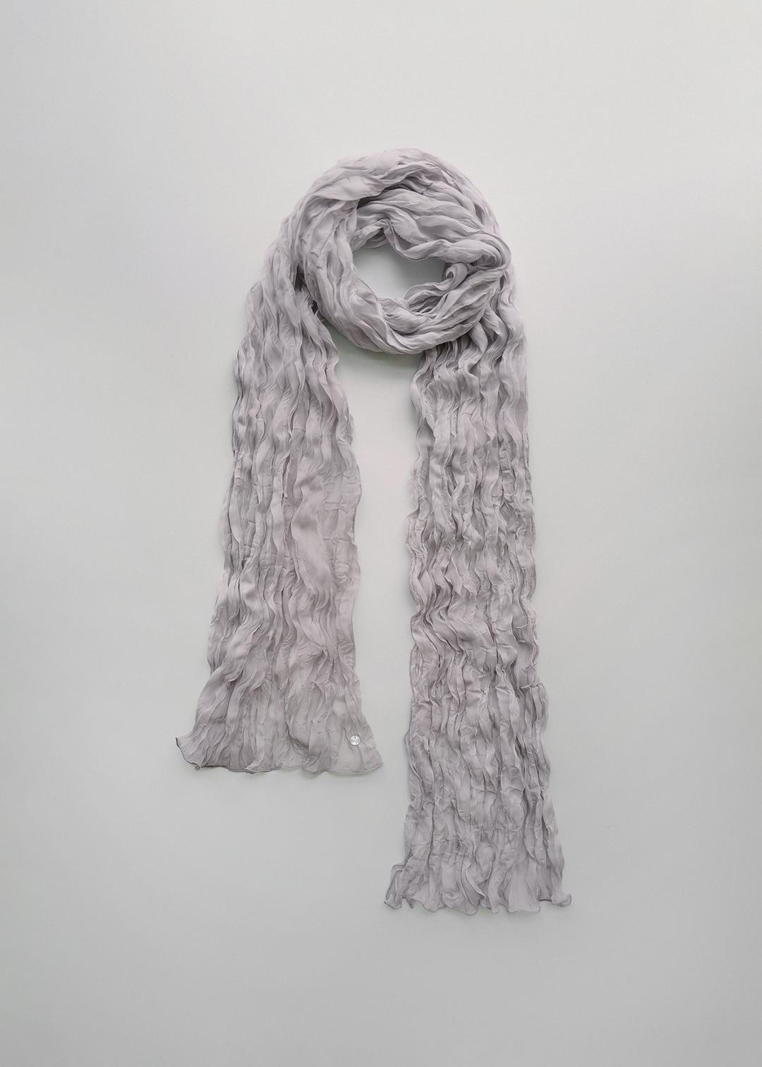 Wrinkle long scarf (gray)