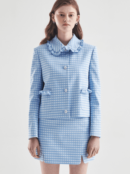 Freesia 깅엄체크 자켓_SS3707BW