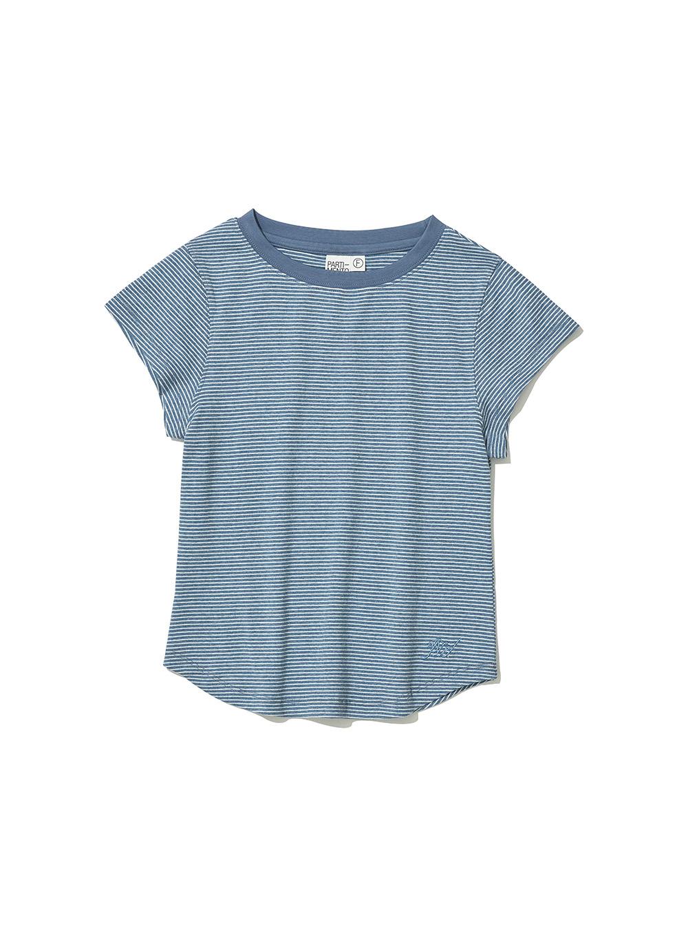 [WOMEN] STRIPE 90s SHORT SLEEVE TEE_PASTEL BLUE