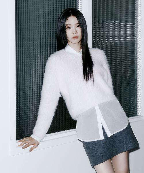 [4color] 헤어리 앙고라 브이넥 니트 MDKT069