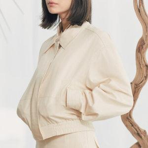 24 SS 여성 카라 코튼 크롭 블루종 점퍼 아이보리 IV