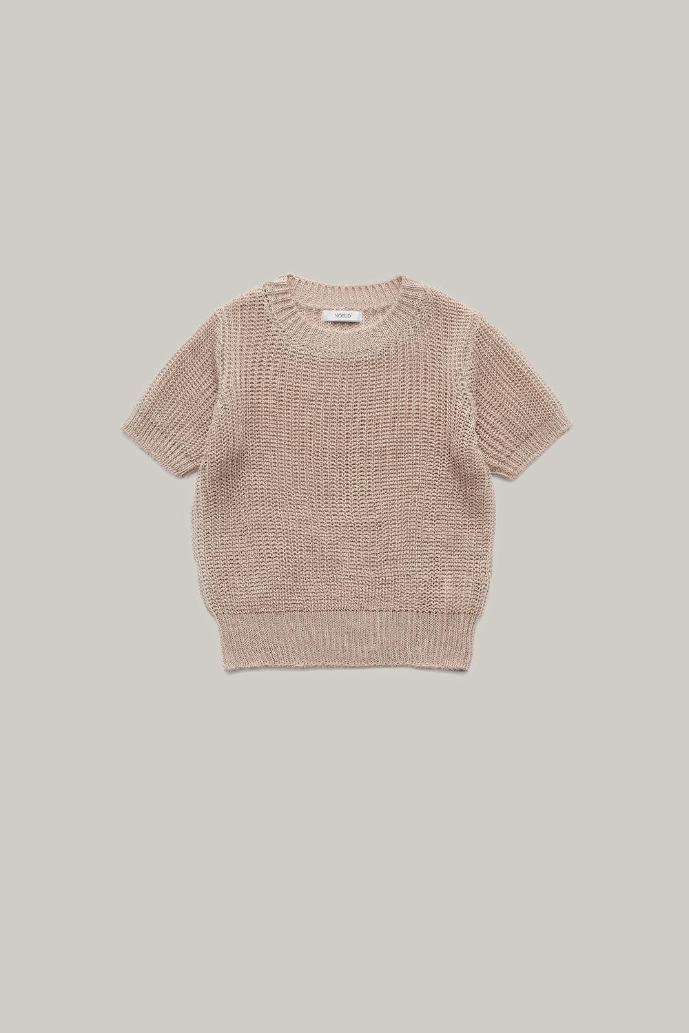 Paper round knit (Beige)