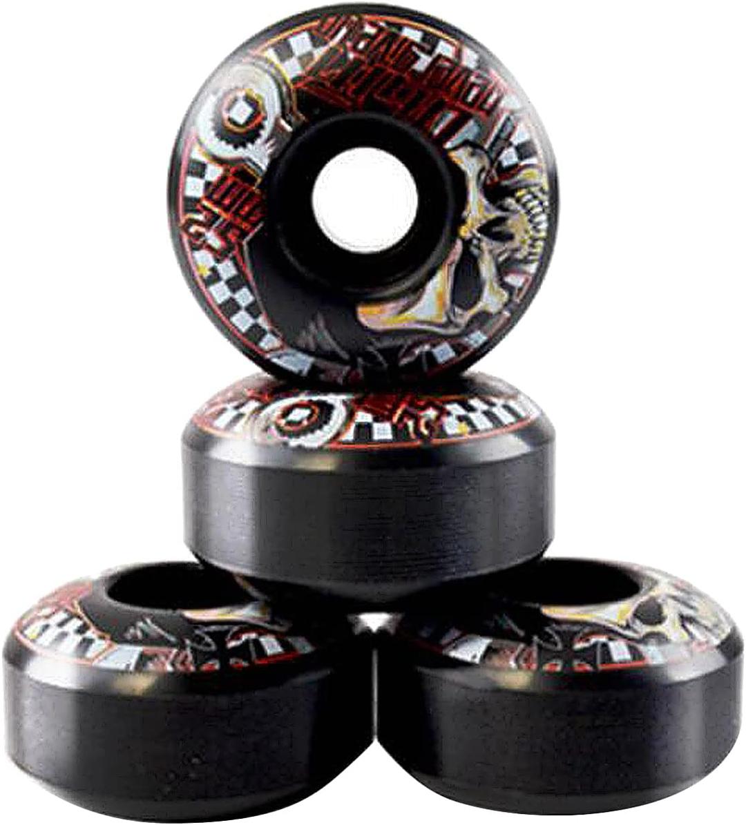 Fancyes 4pcs 51D Hardness PU Wheels for Skateboard, Street Skateboards Longboard Wheels Roller for Street, Park Rough Ground