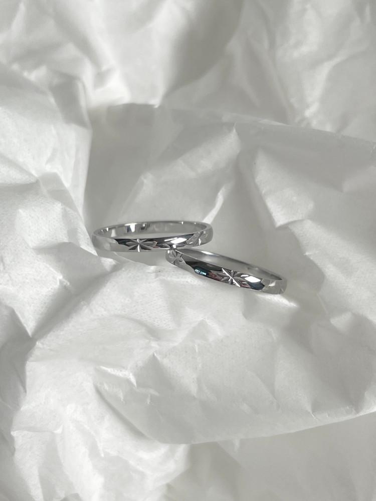 써지컬스틸 스파크 섬광 각인 링 반지 (5 size)