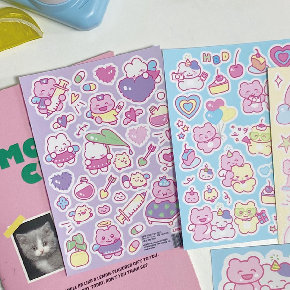 히히클럽 러브 시리즈 칼선 스티커