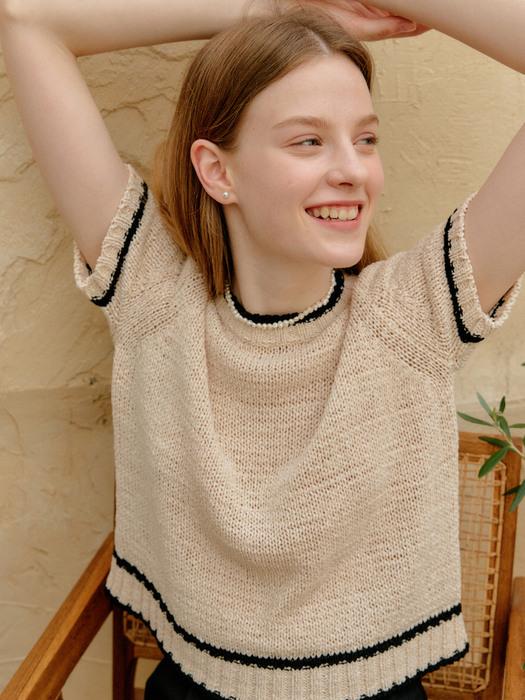 TAPE COLOR KNIT_IVORY