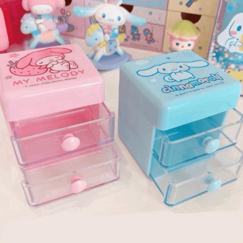 산리오 서랍 수납함 서랍함 미니 서랍형 수납 책상 소품 마이멜로디 시나모롤 - 데스크오거나이저 | 쿠팡