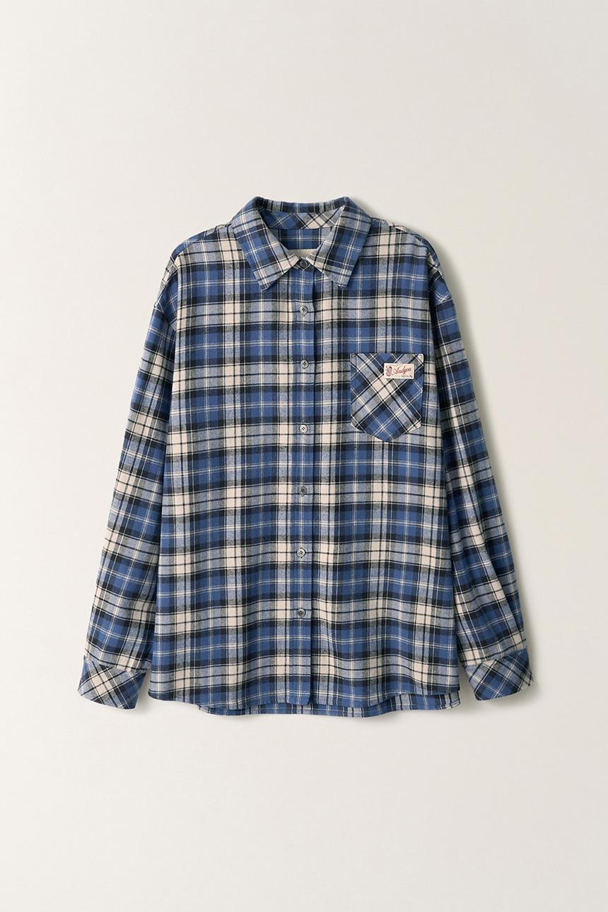 칼스버그 루즈핏 체크 셔츠 (Blue check)