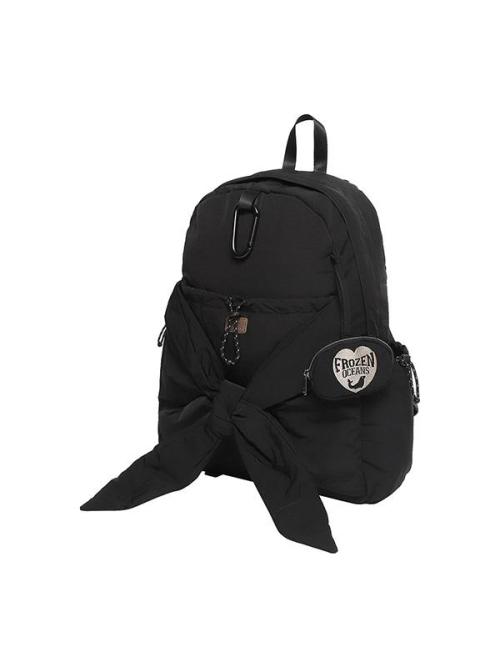 비비씨 어스(BBC EARTH)  러프 리본 백팩 (블랙) - 사이즈 & 후기 | 무신사