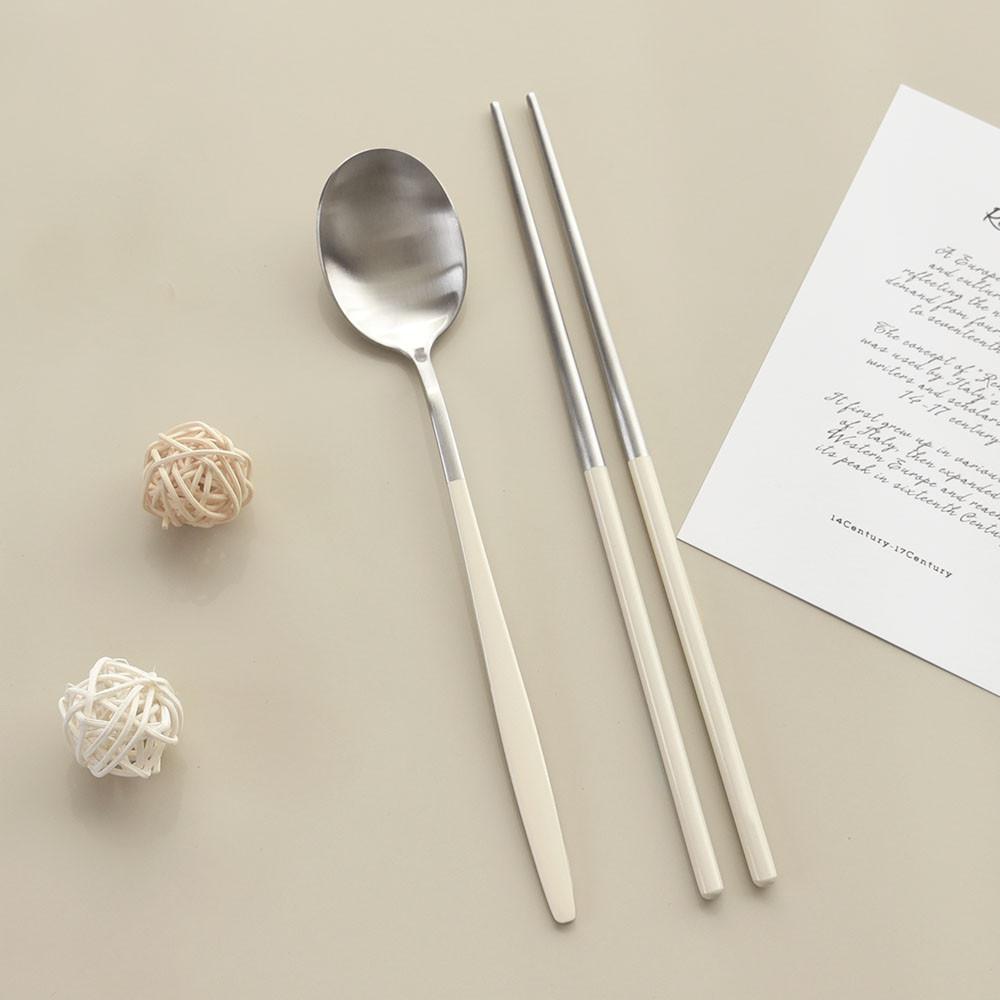 디에고 스텐 숟가락 젓가락 한식 커트러리 4인 수저 선물 세트