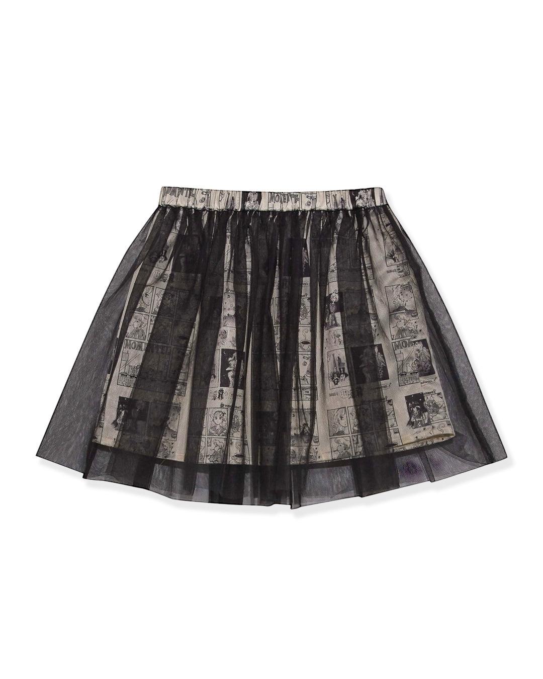 Love Hides Here Black Chiffon Skirt