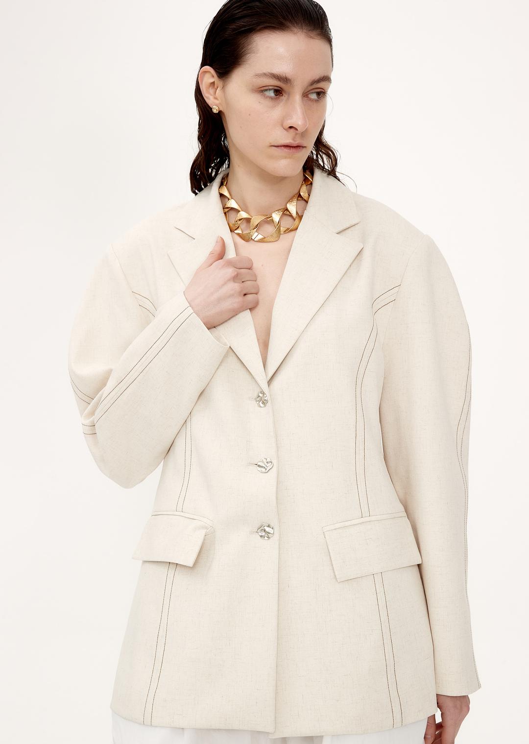 STITCH BALLOON JACKET (IVORY)