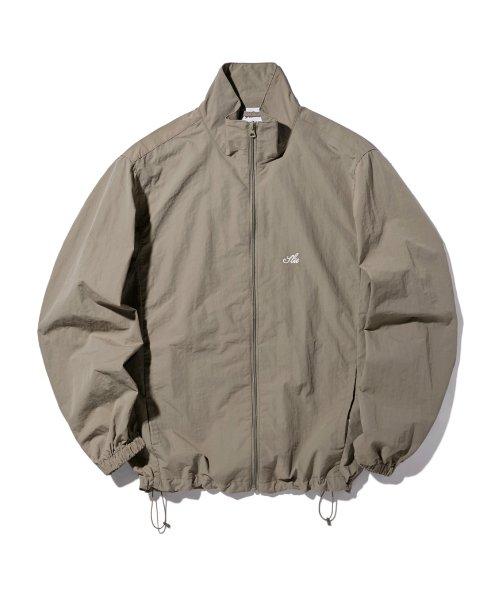 레터링 윈드브레이커 자켓 브라운