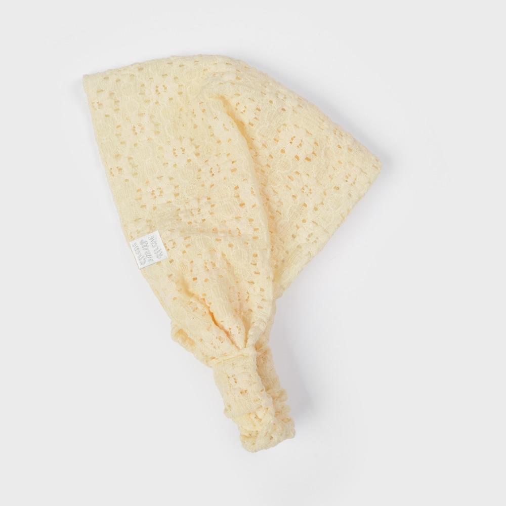 FLORAL LACE 2-WAY BANDANA HEADBAND (VANILLA)