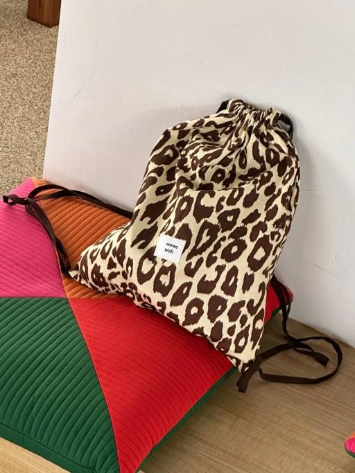 레오파드 스트링백 데일리가방 데일리백팩 호피백팩