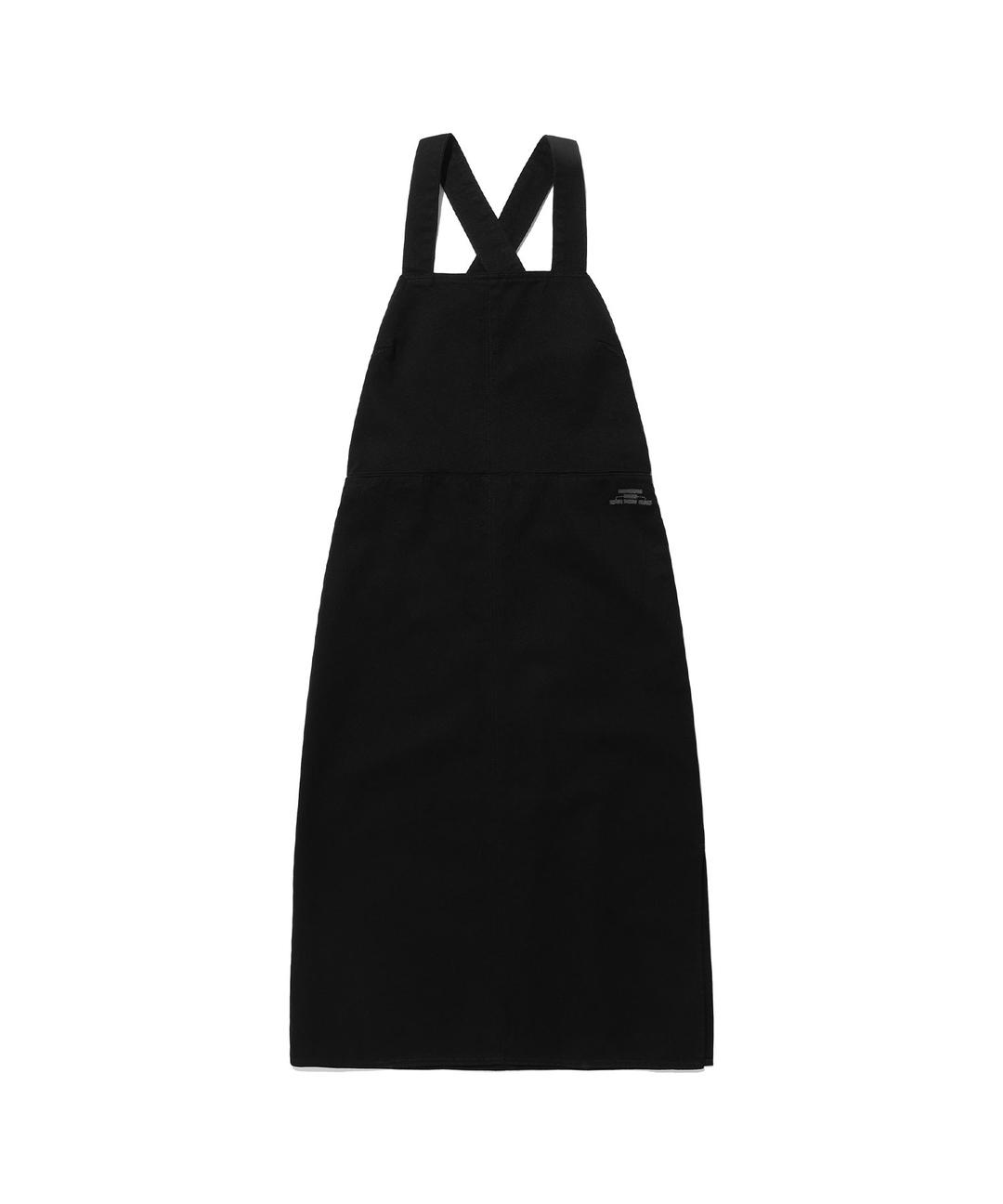 ffats apron washed dress[black]