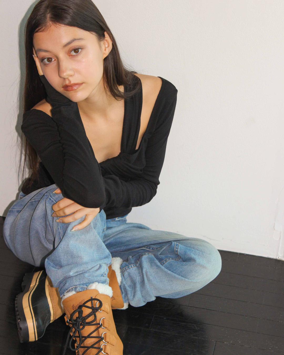 [재입고] Long sleeve twist top / Black