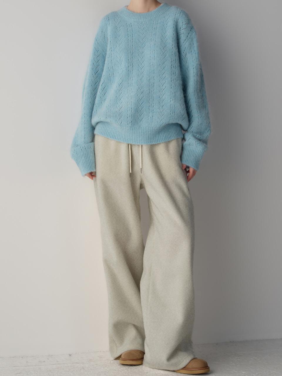 [12/3 예약배송] 울 플리스 밴딩 팬츠_oatmeal