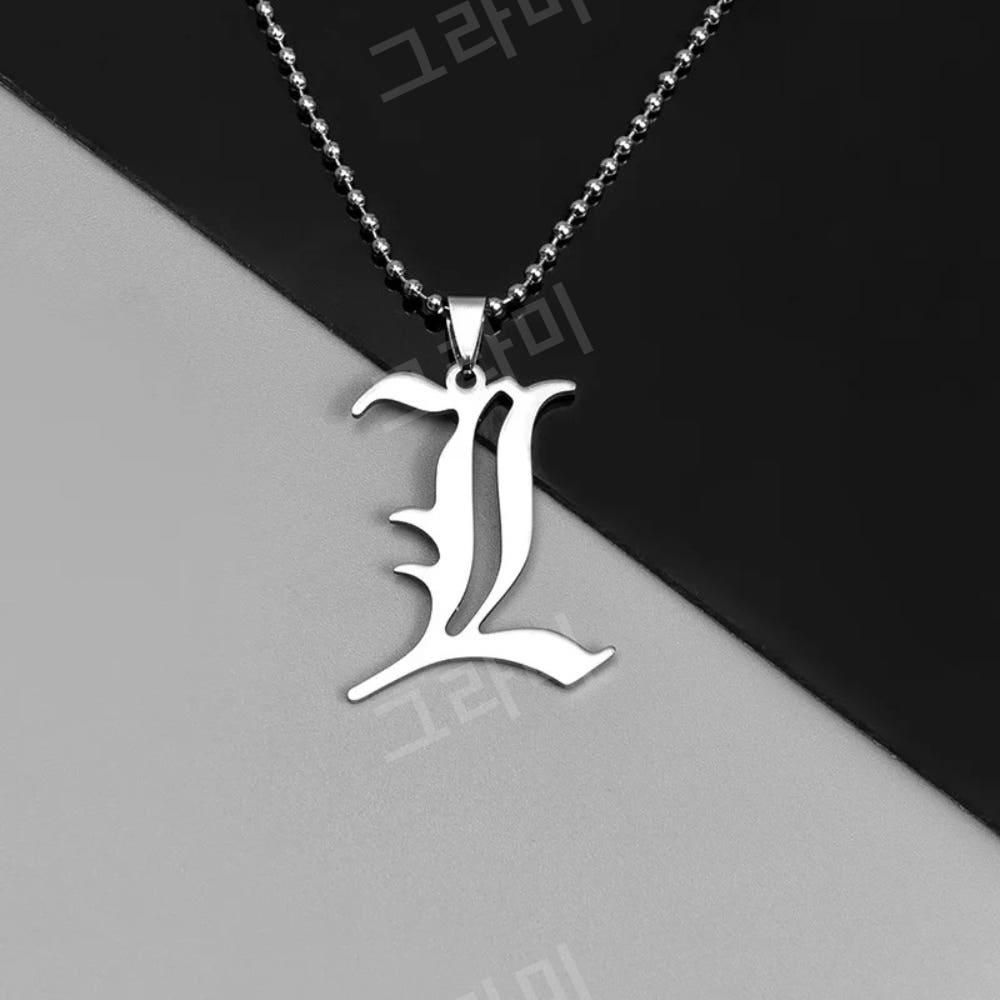 데스노트 L 목걸이 스테인레스 체인 굿즈