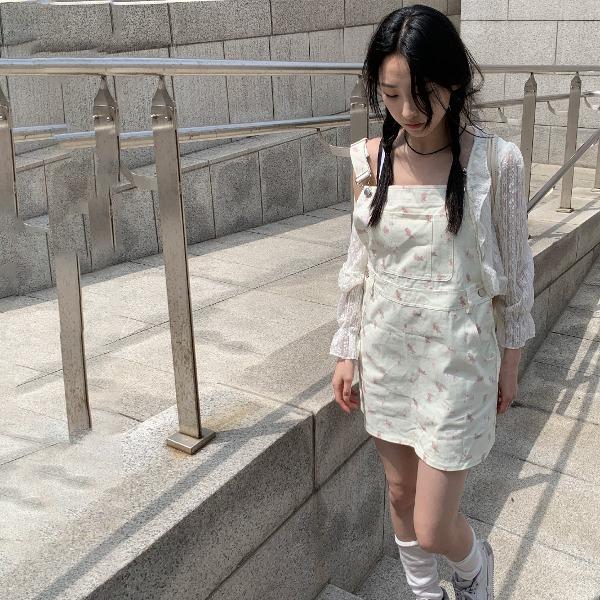 리즈비커밍 베어 미니멀멜빵SK