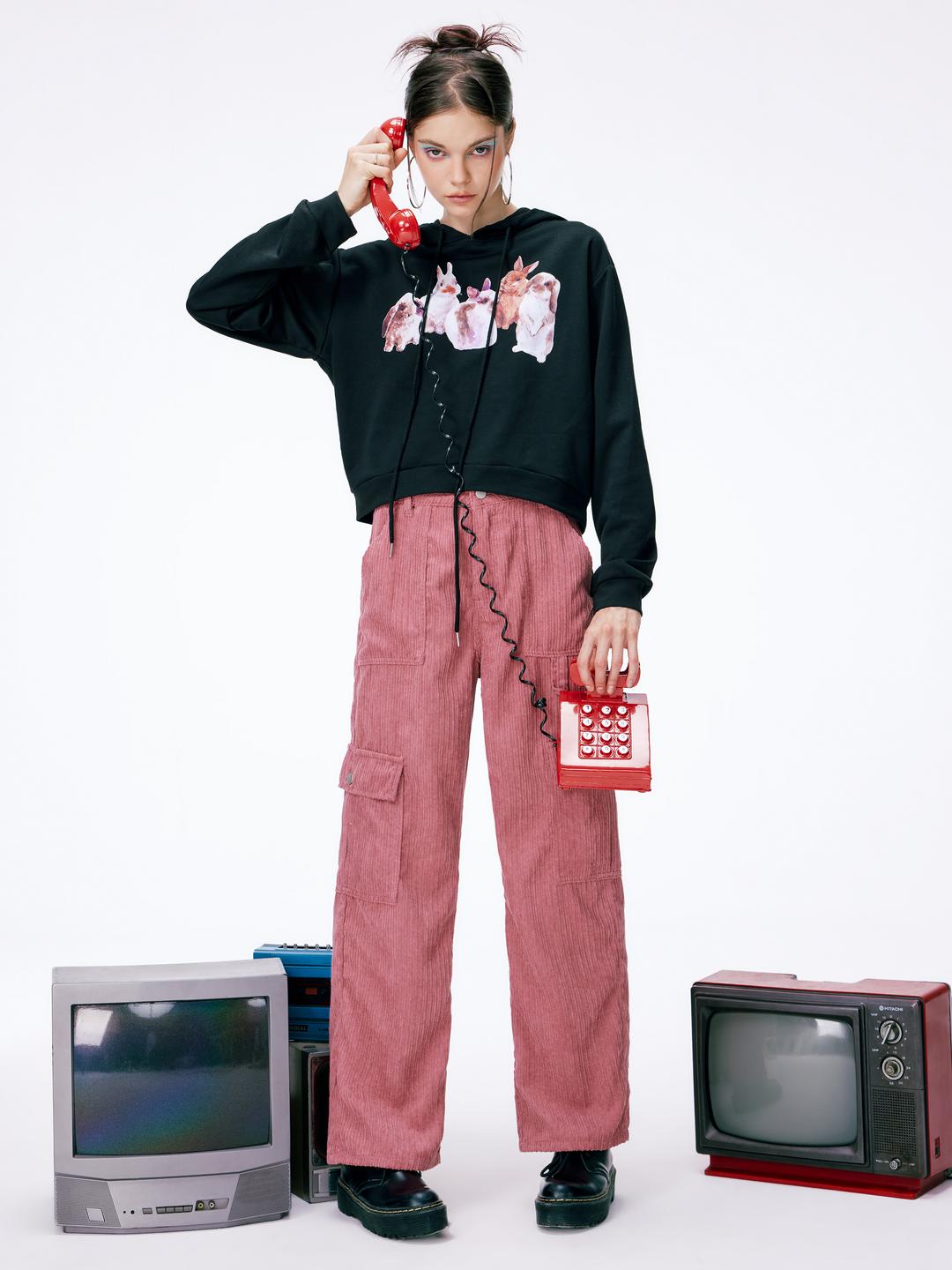 Blowing Bubbles Corduroy Cargo Trousers