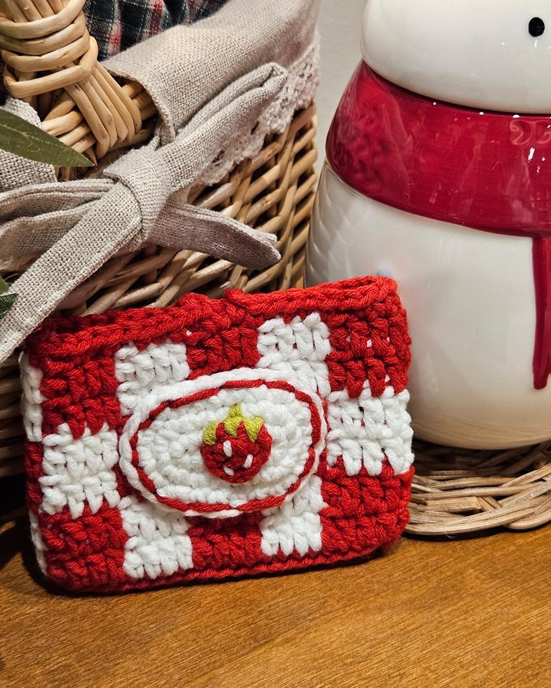 [겨울뽀또마켓] 딸기 체커보드 지갑