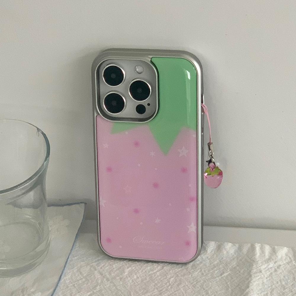 STAR STRAWBERRY SILVER EPOXY CASE (+키링추가)