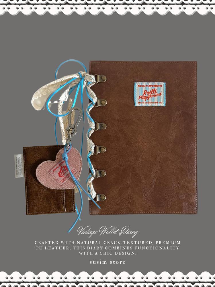 수심 Roilli Leather Journal 레더 저널 다이어리 B6 가죽