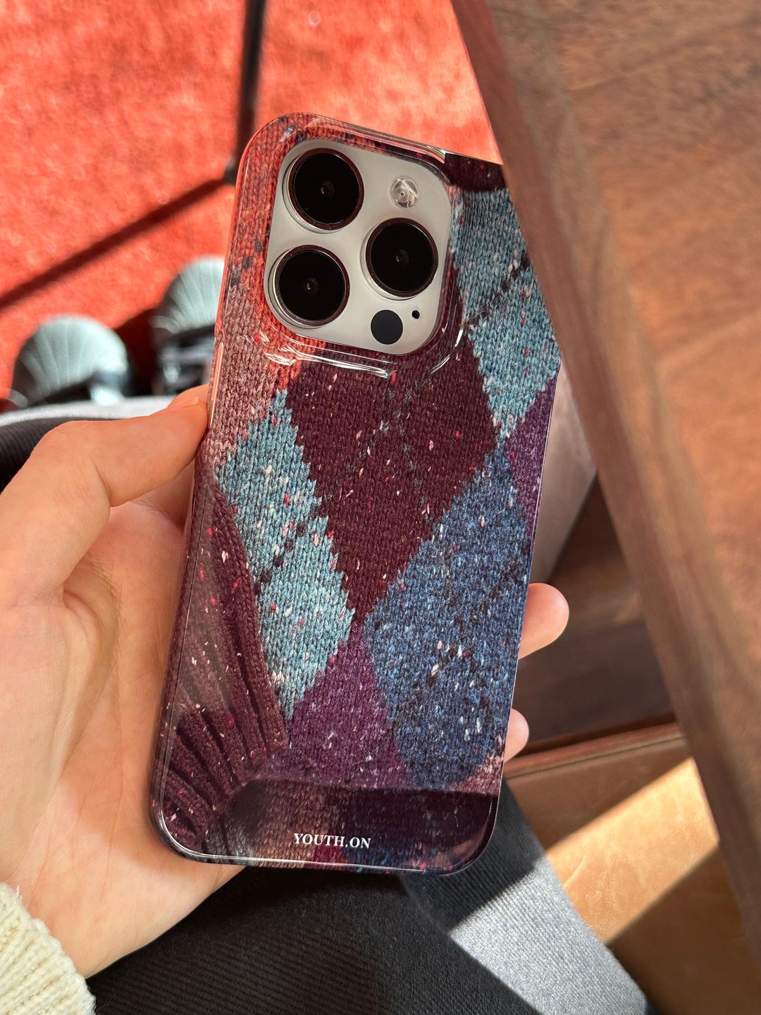 argyle knit case 아이폰 하드 케이스 아가일니트
