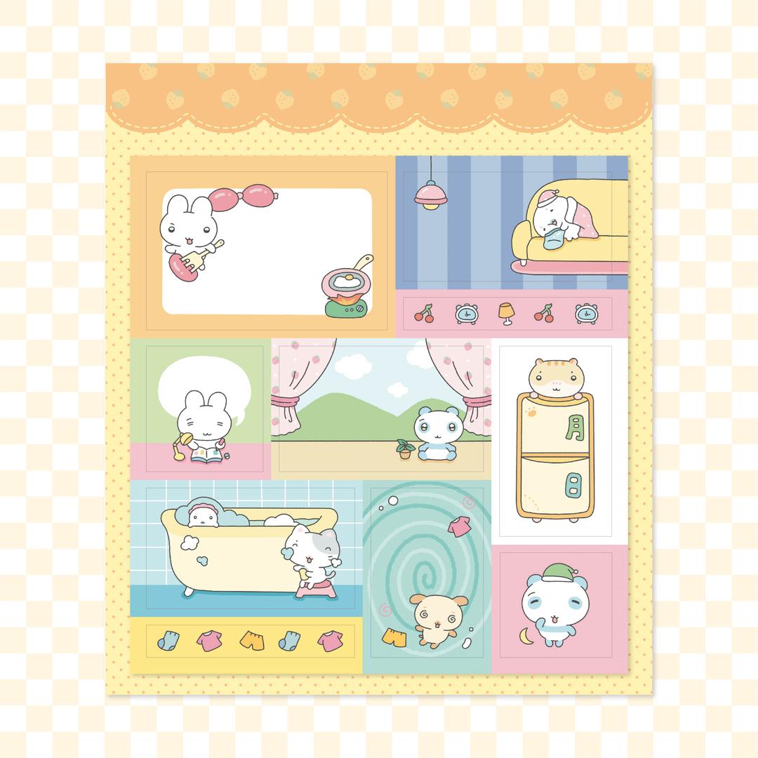 [제이호브 스튜디오] 몽글몽글 하우스 메모스티커