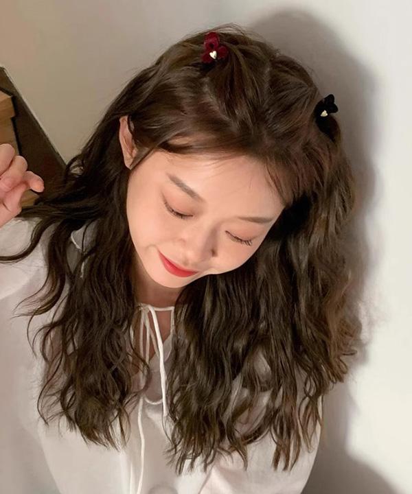 무료배송 골드하트 벨벳 미니집게핀(2개입) (블랙(2개입),레드(2개입)) #벨벳