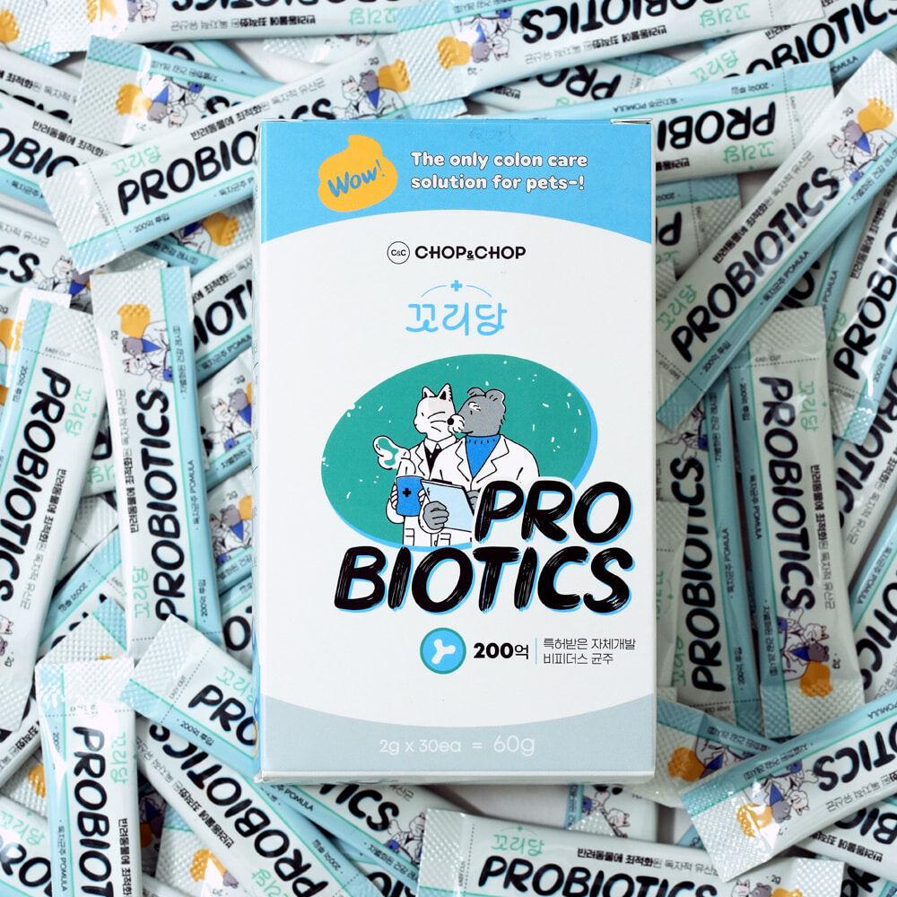 [찹앤찹] 꼬리당 독자균주 강아지 고양이 유산균 대장건강 영양제 모음