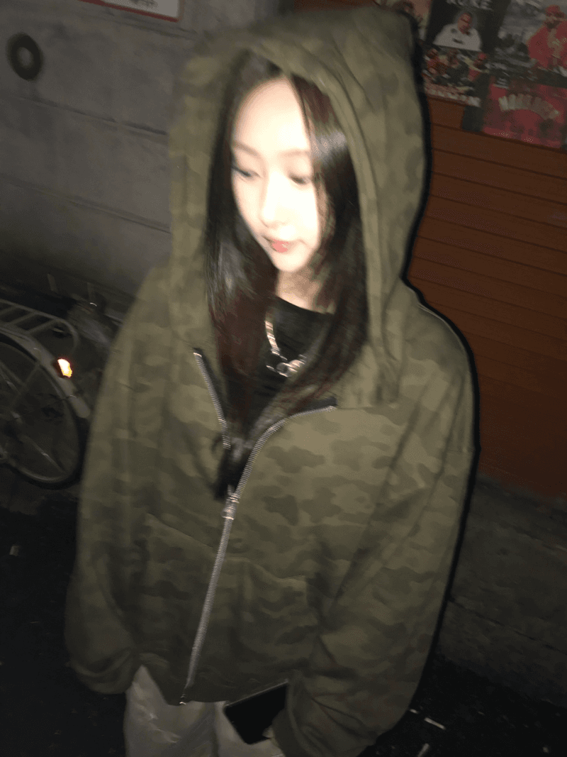 갱갱샵 #카모 후드집업