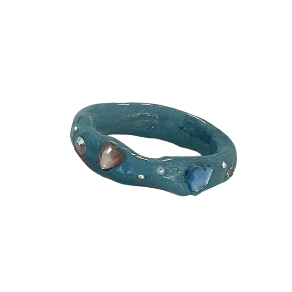 [vivifloring] heartring_blue / 비비플로 하트링_블루