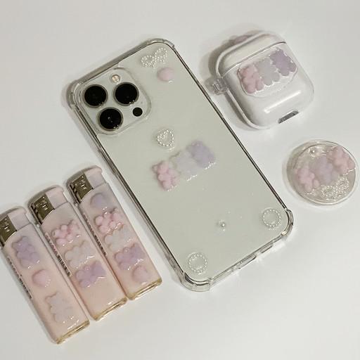 snow sugar powder bear🤍레진폰케이스