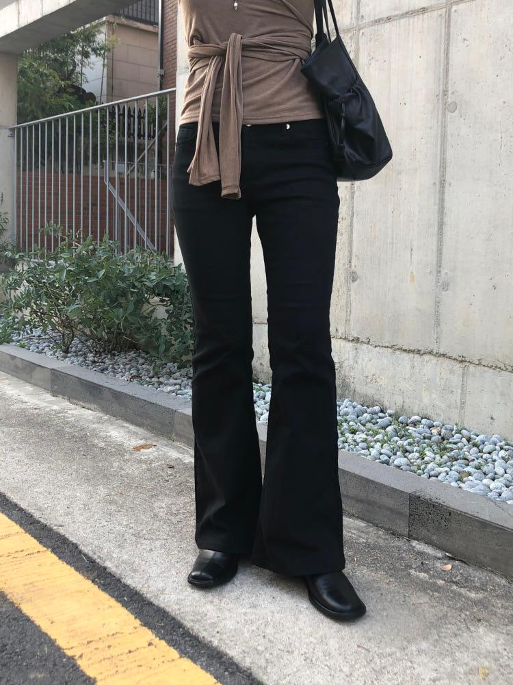 포츠 로우 부츠컷 팬츠 1color
