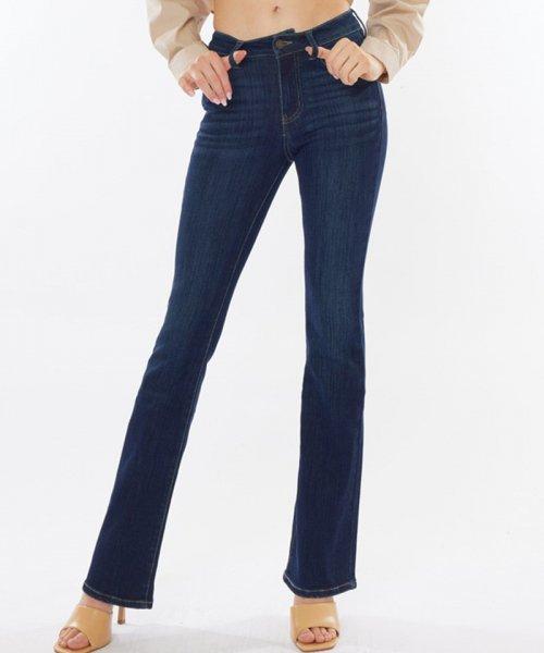 하이웨이스트 부츠컷 청바지 아카시아