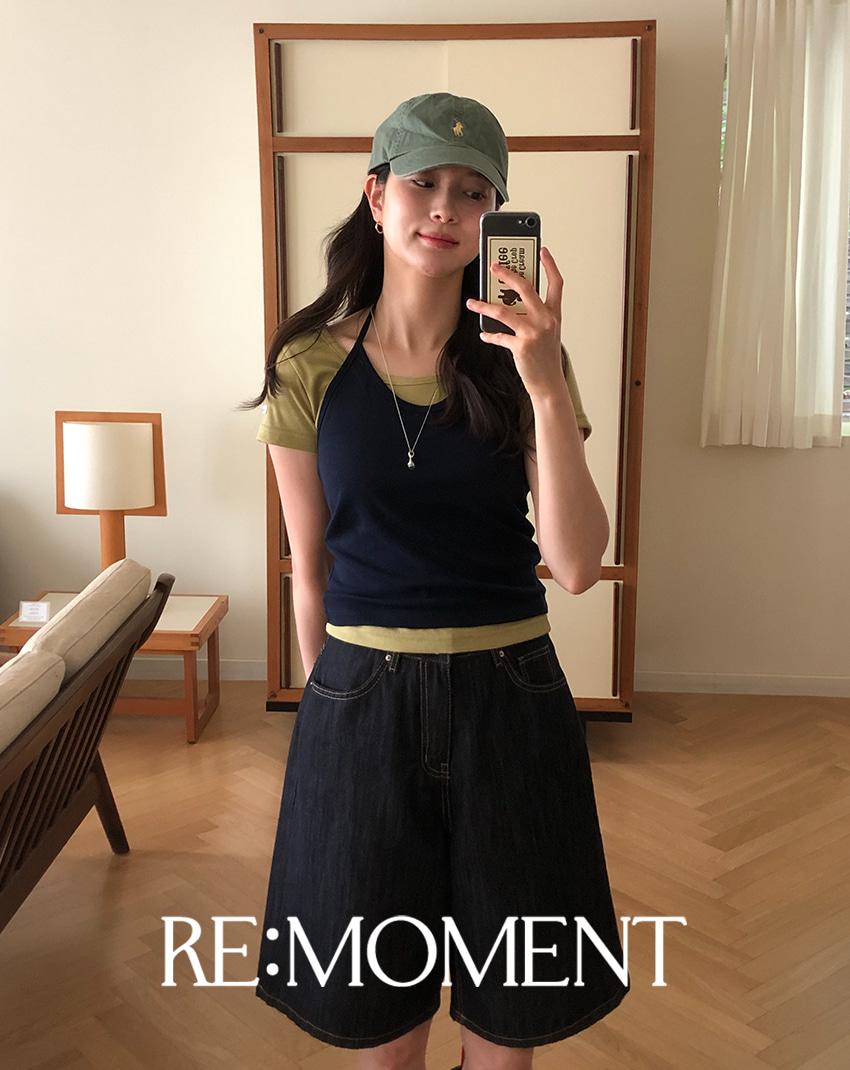 [RE:MOMENT/그레이 제외 당일발송] made.레브 홀터넥 나시 탑 5color!(레이어드/홀터넥/활용도200%)