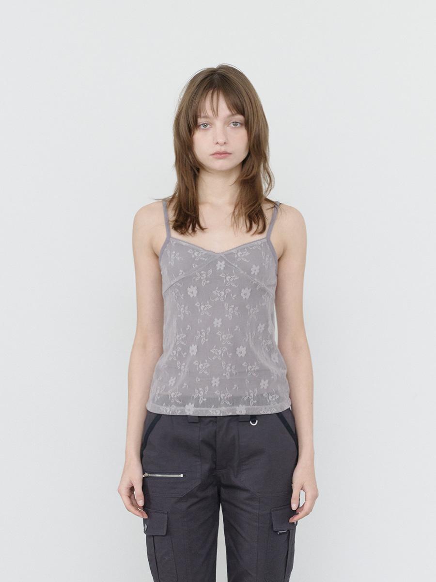 LACE LAYERED SLEEVELESS PURPLE