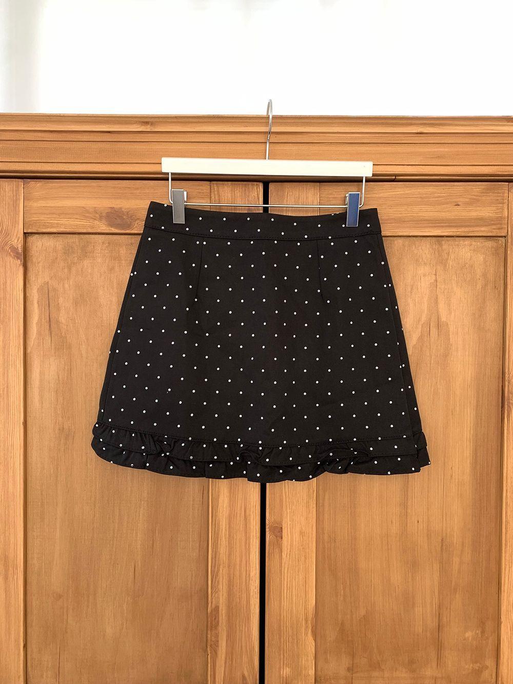 밀리유 도트 프릴 미니 스커트(one color) 치마바지 바지안감 H라인