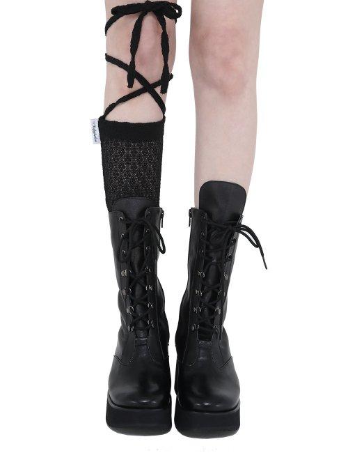 MIDDLE LACE UP BOOTS