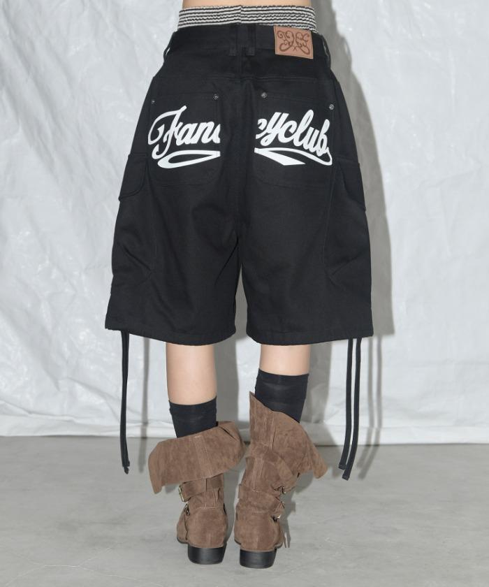 CARGO LETTERING BERMUDA PANTS (BLACK) F25QD889