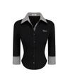 (9/26 Pre-Order) Double Collar Slim Shirts Black