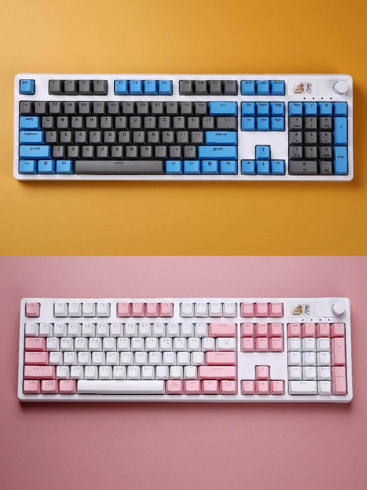 닌자104PRO LCD 수제풀윤활 핫스왑 저소음키보드 기계식 폭스테일 커스텀키보드