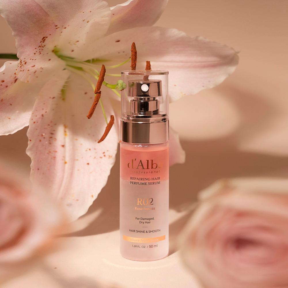 달바 비건 헤어 퍼퓸 세럼 50ml / 10% / 고급 살롱 로즈 향기 미스트 / 건조한 모발 보습케어
